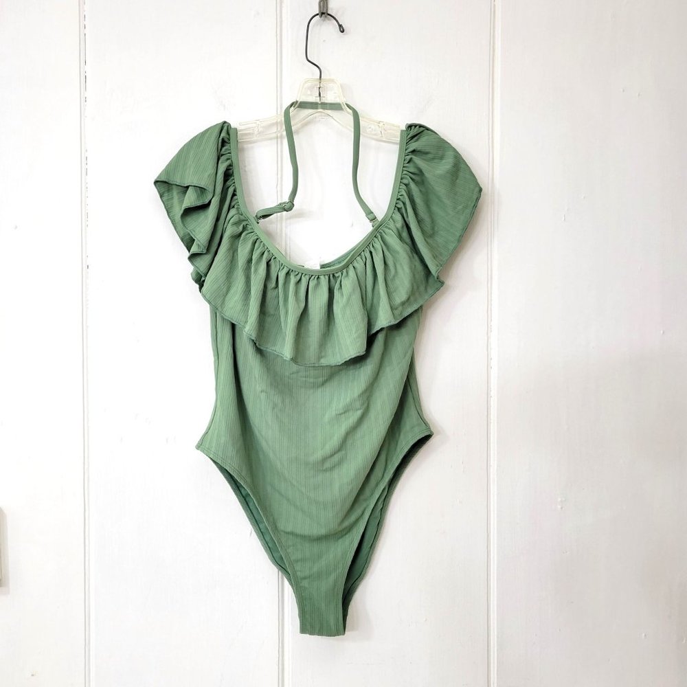 Cupshe Green One Piece Bathing Suit Size XL New with Tags - Picture 6 of 7